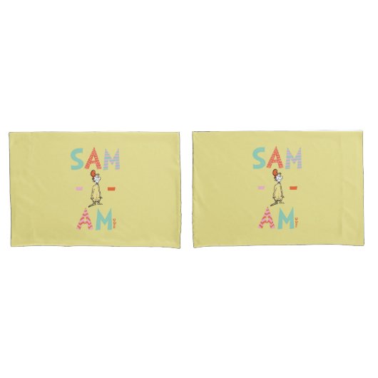Groene eieren en ham| Sam-I-Am Kussensloop (Voorkant-Set)