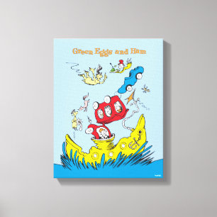 Groene eieren met ham   Ik hou er nergens van Canvas Afdruk