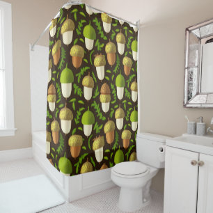 Groene eikel – Natuur-geïnspireerd design Douchegordijn