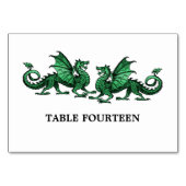 Groene Elegant Dragons Table Kaart (Achterkant)