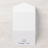 Groene Elegant Flat Save De Datum All In One Uitnodiging (Buitenkant)