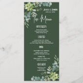 Groene Elegant Waterverf — Minimale hoeveelheid Menu (Voorkant)