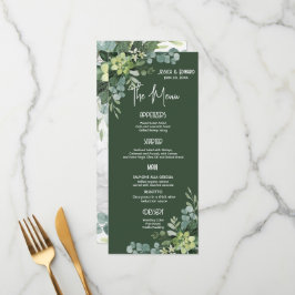 Groene Elegant Waterverf — Minimale hoeveelheid Menu
