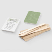 Groene elegante moderne botanische scriptbruiloft handwaaier (Niet-gemonteerd)