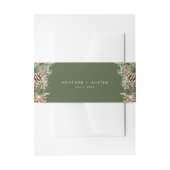 Groene Elegante Pine Uitnodigingen Wikkel (Voorkant Voorbeeld)