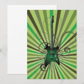 Groene Elektrische Gitaar Kaart (Voorkant / Achterkant)