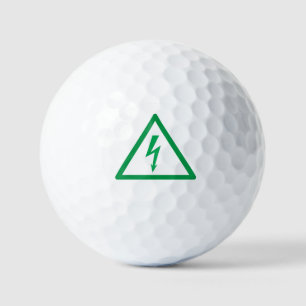 Groene elektrische teken symbool ecologie macht golfballen