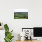Groene en aangename landdruk poster (Thuiskantoor)