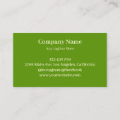 Groene en beige gazonverzorging visitekaartje (Achterkant)