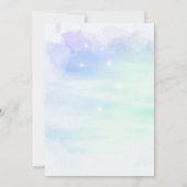 Groene en blauwe Abstracte Waterverf Engagement Pa Kaart (Achterkant)