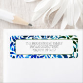 Groene en Blauwe Kunst Birthday Paint Etiket (Insitu)