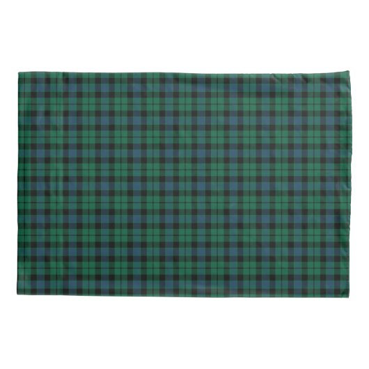Groene en Blauwe MacKay Clan Schotse Tartan Kussensloop (Achterkant)