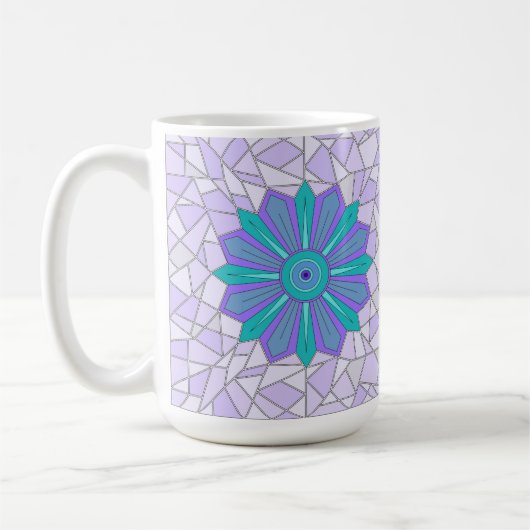 GROENE EN BLAUWE MIX-MOK KOFFIEMOK (Links)