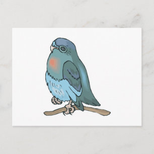 groene en blauwe parkiet vogel briefkaart