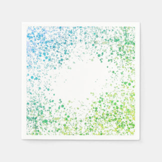 Groene en blauwe spatten servet