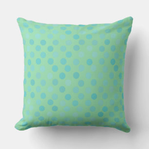 groene en blauwe stippen kussen