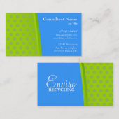 Groene en blauwe Stippen Moderne kaart Visitekaartje (Voorkant / Achterkant)