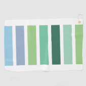 Groene en blauwe strepen golfhanddoek (Horizontaal)