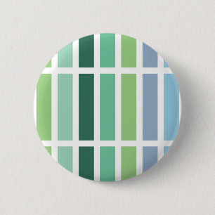 Groene en blauwe strepen ronde button 5,7 cm