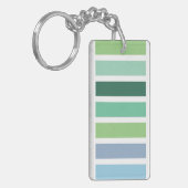 Groene en blauwe strepen sleutelhanger (Voorkant Links)