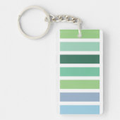 Groene en blauwe strepen sleutelhanger (Voorkant)