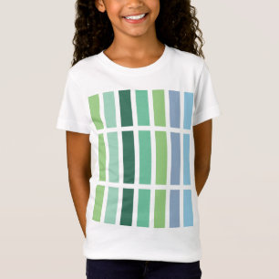 Groene en blauwe strepen t-shirt