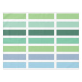 Groene en blauwe strepen tafelkleed (Voorkant (Horizontaal))