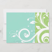 Groene en Blauwe Swirl Corporate Party Uitnodiging (Achterkant)