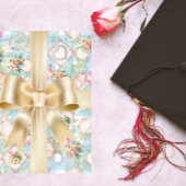 Groene en Blauwe Tuin Feest Cadeaupapier