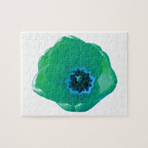 Groene en Blauwe Tulp Puzzle Legpuzzel
