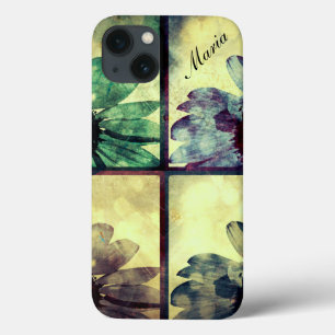 Groene en blauwe zonnebloemen kunst iPad Air hoesj iPhone 13 Hoesje