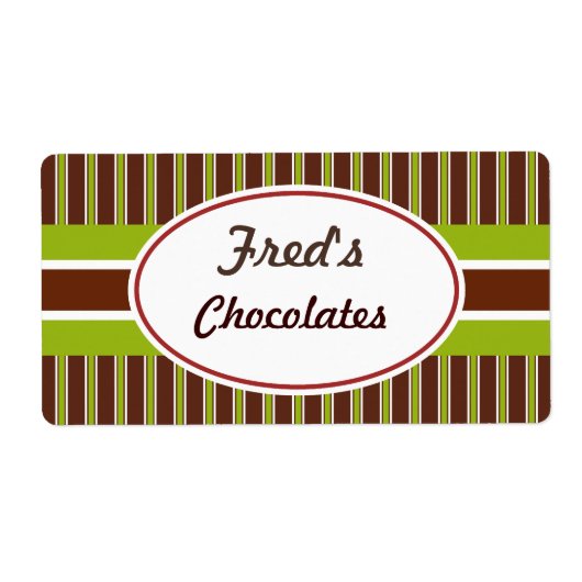 Groene en bruine aangepaste labels (Voorkant)