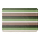 Groene en bruine streep Bath Mat (Voorkant)