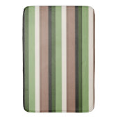 Groene en bruine streep Bath Mat (Voorkant Verticaal)
