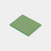 Groene en bruine strepen post-it® notes (Schuin)