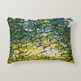 Groene en gele boomschors accent kussen