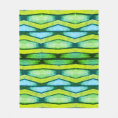 Groene en gele chevron fleece deken (Voorkant)