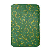 Groene en gele cirkels badmat (Voorkant Verticaal)