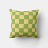 Groene en gele geruite kussen (Achterkant)