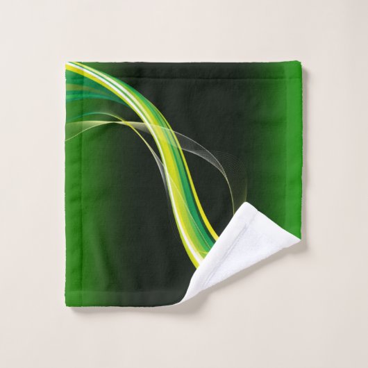 Groene en gele keukendoekjes bad handdoek (Wasdoekje)