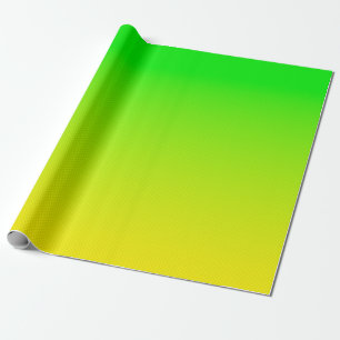 Groene en gele neongradiënt cadeaupapier