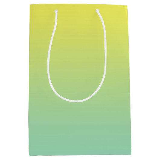 Groene en gele ombre medium cadeauzakje (Voorkant)