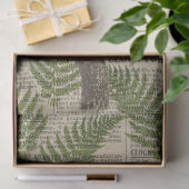 Groene en gele papegaai op bladenontkoppeling tissuepapier (Geschenk)