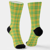Groene en Gele Plaid Sokken (Gebogen)
