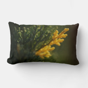 Groene en gele plant Close-up foto werp kussen