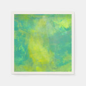 Groene en gele ruwe textuur Abstract Ontwerp Servetten (Voorkant)