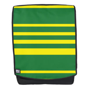 Groene en gele strepen rugtassen