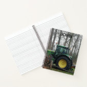 Groene en gele tractor. notitieboek (Binnen)
