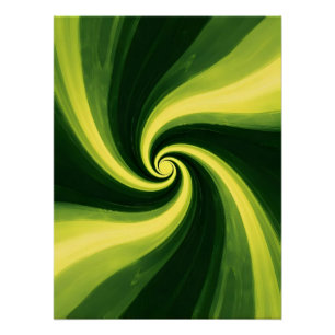 Groene en gele wervelingen perfect poster