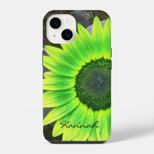 Groene en Gele Zonnebloem iPhone 14 Hoesje
